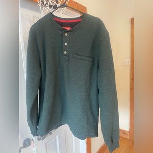 Coleman Mens Long Sleeve Comfort Fit Sherpa Lined Chest Pocket Crew - Large